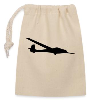 libelle Segelflugzeug Segelfliegen Segelflieger - Verschließbarer Geschenkbeutel aus Baumwolle (14x20cm) - Natur - Vorne
