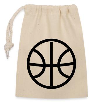 Basketball - Closable cotton gift bag (14x20cm) - nature - Front