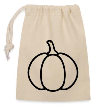 pumpkin - Closable cotton gift bag (14x20cm) - nature - Front