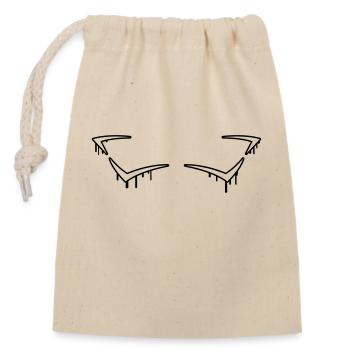 Graffiti Frame - Closable cotton gift bag (14x20cm) - nature - Front