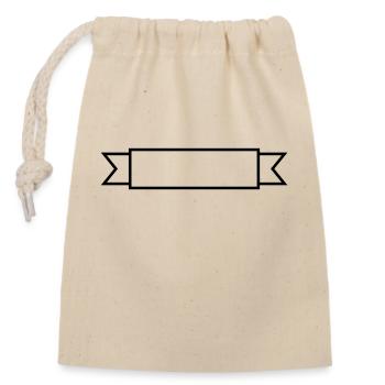 Frame banner field - Closable cotton gift bag (14x20cm) - nature - Front