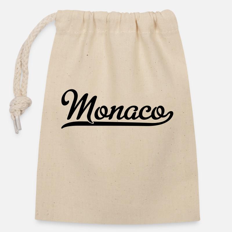 Monaco - Sac cadeau en coton avec cordon (14 x 20 cm) - nature
