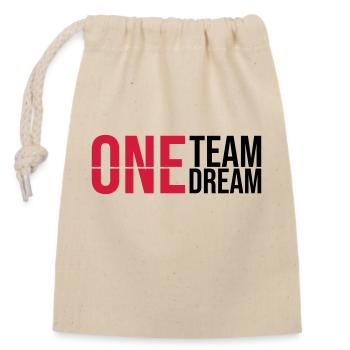 One Team Dream - Closable cotton gift bag (14x20cm) - nature - Front