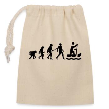 Cool "Evolution Rowing Shirt" design - Closable cotton gift bag (14x20cm) - nature - Front