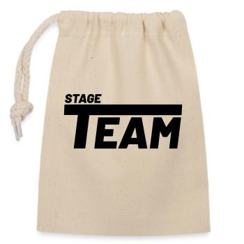 stage team theater band Rampenlicht - Verschließbarer Geschenkbeutel aus Baumwolle (14x20cm) - Natur - Vorne