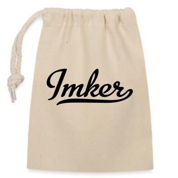 Imker - Verschließbarer Geschenkbeutel aus Baumwolle (14x20cm) - Natur - Vorne