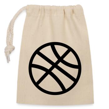 Basketball - Closable cotton gift bag (14x20cm) - nature - Front