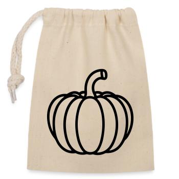 pumpkin - Closable cotton gift bag (14x20cm) - nature - Front