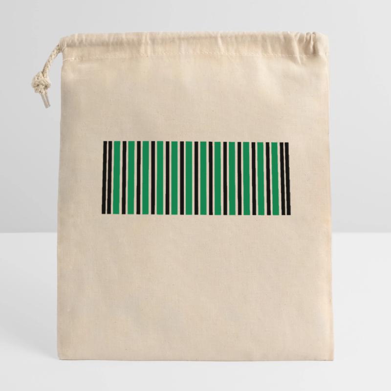 code-barres Sac cadeau en coton avec cordon (14 x 20 cm)