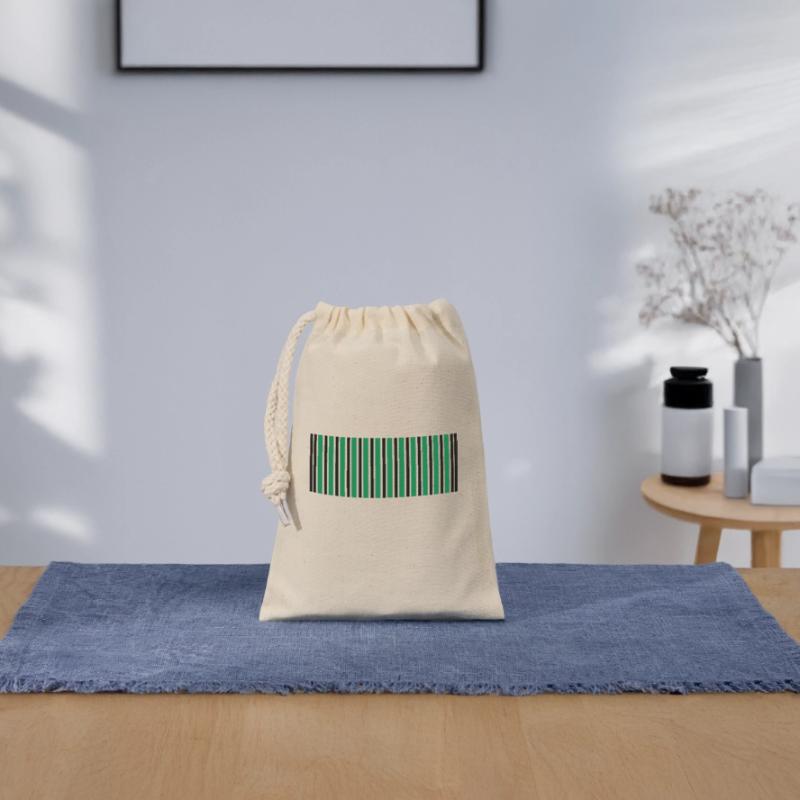 code-barres Sac cadeau en coton avec cordon (14 x 20 cm)