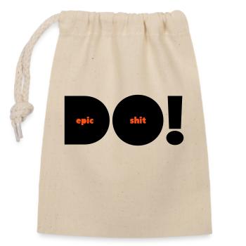 Do Epic Shit Alternative Bicolore - Sac cadeau en coton avec cordon (14 x 20 cm) - nature - Devant