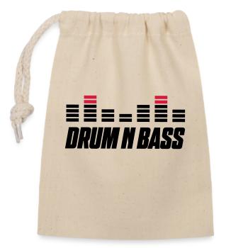 drum bass - Verschließbarer Geschenkbeutel aus Baumwolle (14x20cm) - Natur - Vorne