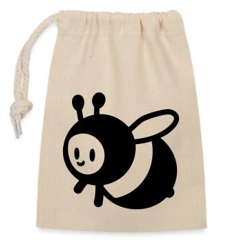 Abeille - Sac cadeau en coton avec cordon (14 x 20 cm) - nature - Devant