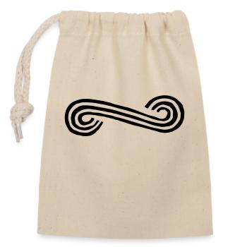 ornement, arc - Graphique vectoriel - Sac cadeau en coton avec cordon (14 x 20 cm) - nature - Devant