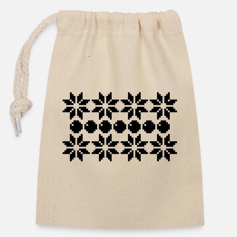 ugly christmas design - Closable cotton gift bag (14x20cm) - nature