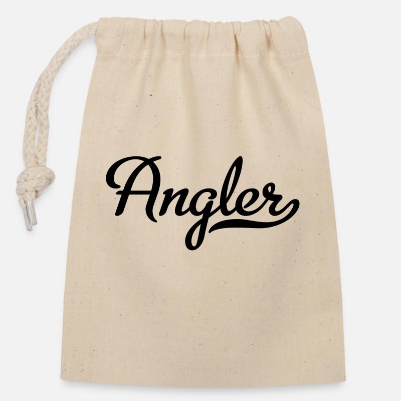 Angler - Closable cotton gift bag (14x20cm) - nature
