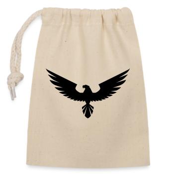 faucon - Sac cadeau en coton avec cordon (14 x 20 cm) - nature - Devant