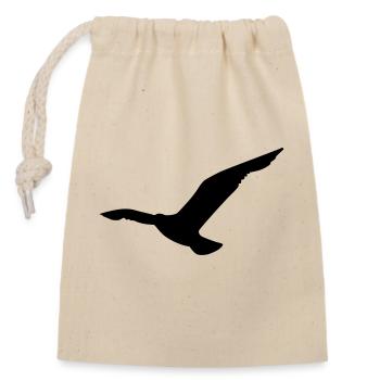 seagull - Closable cotton gift bag (14x20cm) - nature - Front