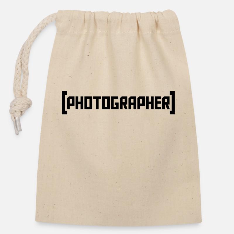 Photographer - Verschließbarer Geschenkbeutel aus Baumwolle (14x20cm) - Natur