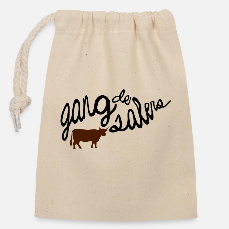 Gang de salers - Sac cadeau en coton avec cordon (14 x 20 cm) - nature