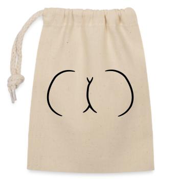 backen nackte frau sexy arsch popo ass butt heiss - Verschließbarer Geschenkbeutel aus Baumwolle (14x20cm) - Natur - Vorne