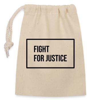 Fight for justice - Closable cotton gift bag (14x20cm) - nature - Front