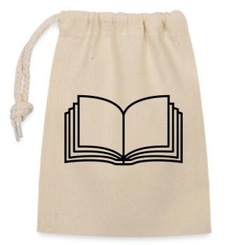 Pages de livres ouverts de romans - Sac cadeau en coton avec cordon (14 x 20 cm) - nature - Devant