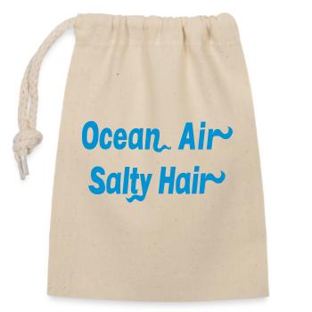 Ocean Air Salty Hair - Closable cotton gift bag (14x20cm) - nature - Front