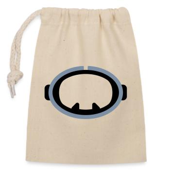 Retro Diving Logo - Sac cadeau en coton avec cordon (14 x 20 cm) - nature - Devant