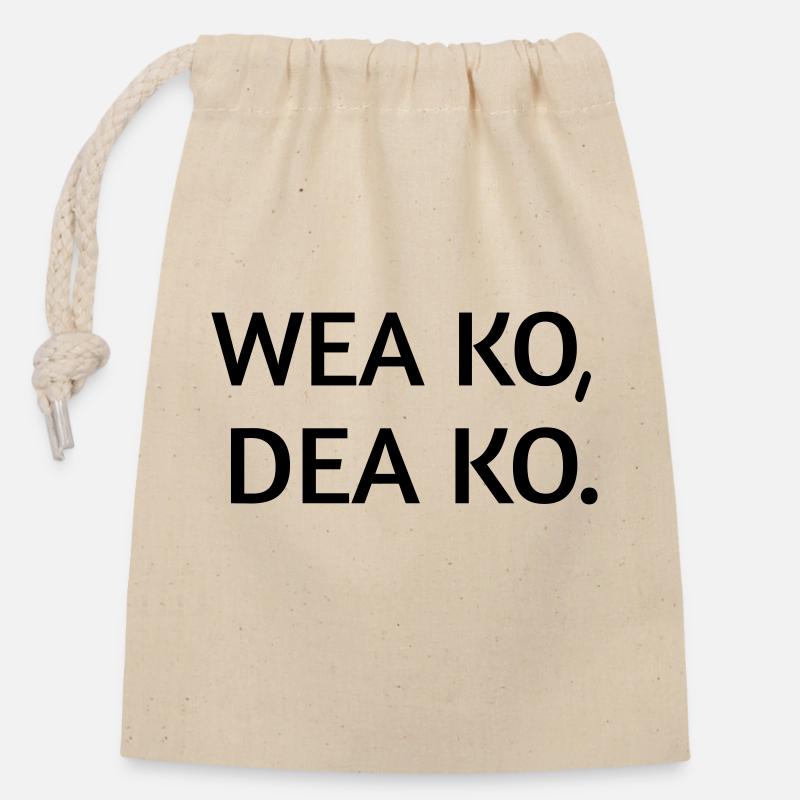 Wea ko dea ko - Closable cotton gift bag (14x20cm) - nature