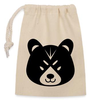 Kleiner Panda - Verschließbarer Geschenkbeutel aus Baumwolle (14x20cm) - Natur - Vorne