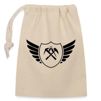 Armoiries du Bouclier Couvreur - Sac cadeau en coton avec cordon (14 x 20 cm) - nature - Devant