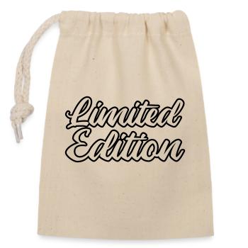 Limited Edition - Closable cotton gift bag (14x20cm) - nature - Front