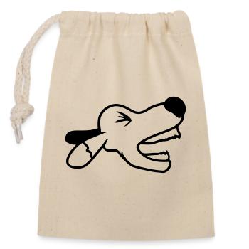 Hund Wütend Beißen Gefährlich Laut Bellen Kläffen - Verschließbarer Geschenkbeutel aus Baumwolle (14x20cm) - Natur - Vorne