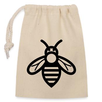 Abeille - Sac cadeau en coton avec cordon (14 x 20 cm) - nature - Devant