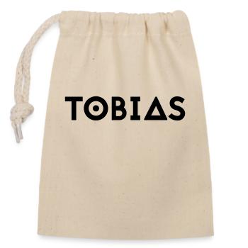 First name Tobias - Closable cotton gift bag (14x20cm) - nature - Front