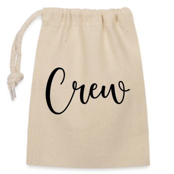 Crew 1 - Closable cotton gift bag (14x20cm) - nature - Front