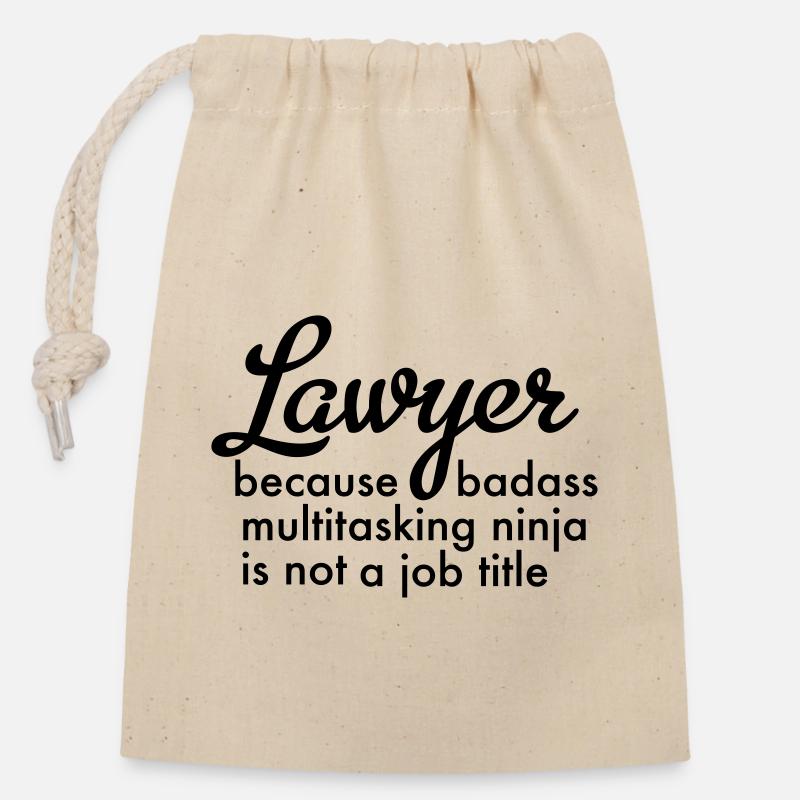 lawyer - Verschließbarer Geschenkbeutel aus Baumwolle (14x20cm) - Natur