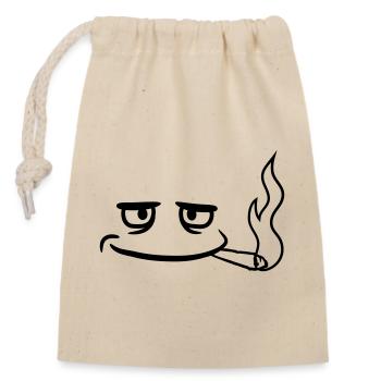 mauvaises herbes stoner kiffen chanvre stupéfié drogues rejoindre fumer - Sac cadeau en coton avec cordon (14 x 20 cm) - nature - Devant