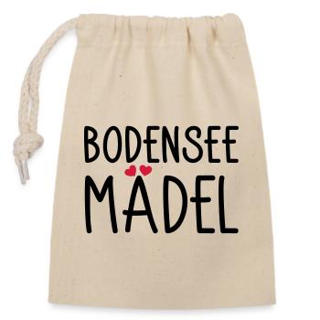 Bodenseemädel - Verschließbarer Geschenkbeutel aus Baumwolle (14x20cm) - Natur - Vorne