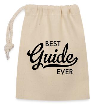 best guide ever - Verschließbarer Geschenkbeutel aus Baumwolle (14x20cm) - Natur - Vorne