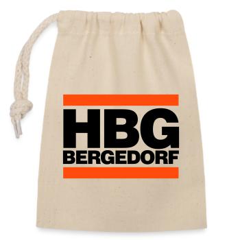 Hamburg Bergedorf (HBG Bergedorf) - Verschließbarer Geschenkbeutel aus Baumwolle (14x20cm) - Natur - Vorne