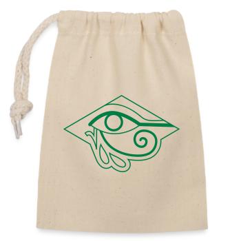 Auge von RA Ägyptisches Symbol - Verschließbarer Geschenkbeutel aus Baumwolle (14x20cm) - Natur - Vorne