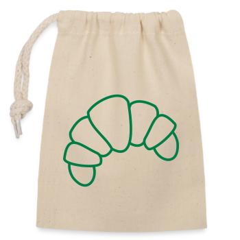 croissant pâtisserie au four - Sac cadeau en coton avec cordon (14 x 20 cm) - nature - Devant