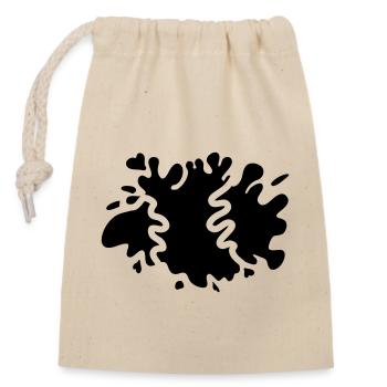 Splashes of color - Closable cotton gift bag (14x20cm) - nature - Front