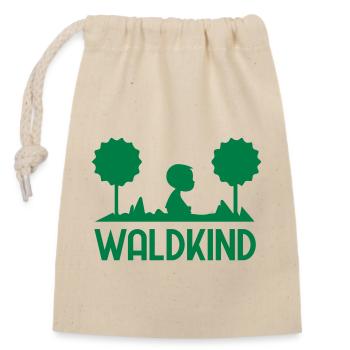 Waldkind - Verschließbarer Geschenkbeutel aus Baumwolle (14x20cm) - Natur - Vorne
