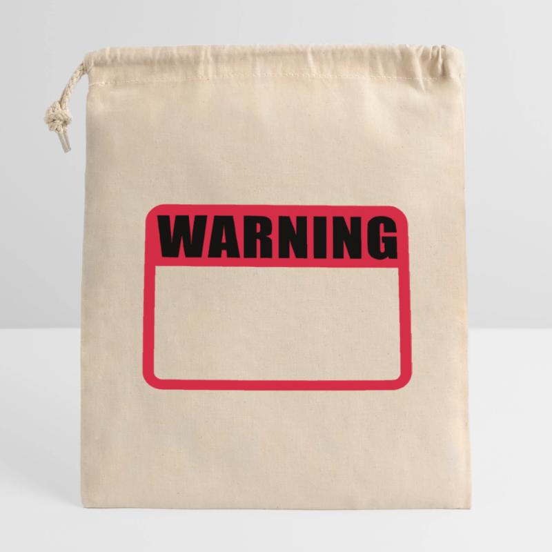 Warning Shield Warning Warning Shield Vector Closable cotton gift bag (14x20cm)