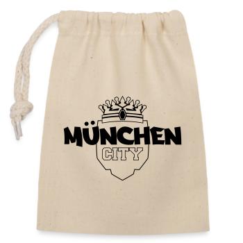 Ville de Munich - Sac cadeau en coton avec cordon (14 x 20 cm) - nature - Devant