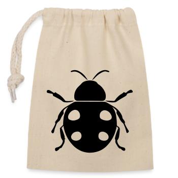 Ladybug - Closable cotton gift bag (14x20cm) - nature - Front