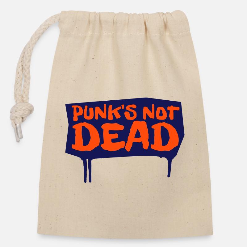 Les punks ne sont pas morts - Sac cadeau en coton avec cordon (14 x 20 cm) - nature